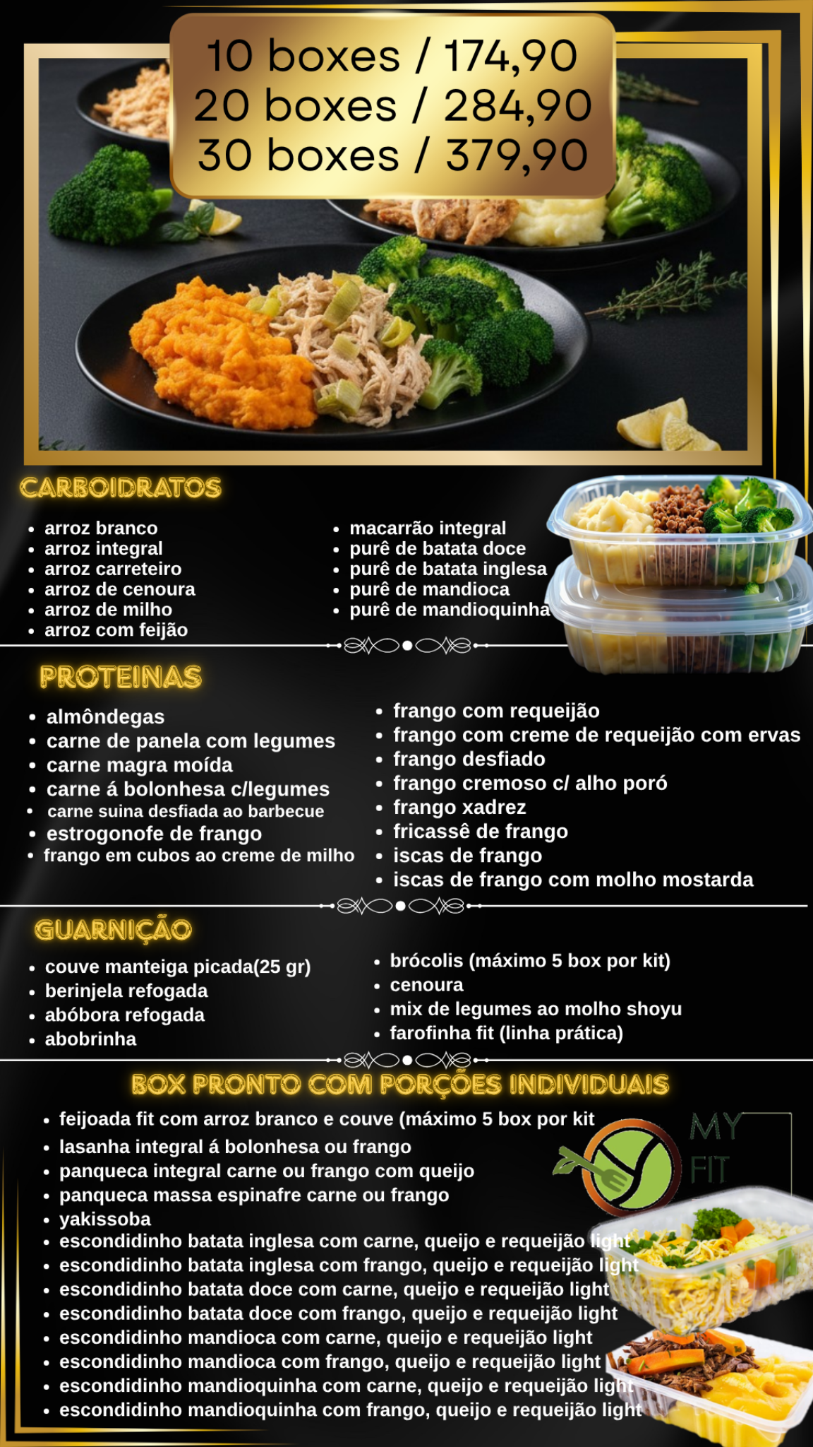 Cardápio completo My Fit Food
